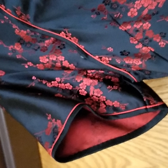 KIMONO BLACK/RED PRINT SIMPLY GORGEOUS!!! SZ L - Picture 6 of 13